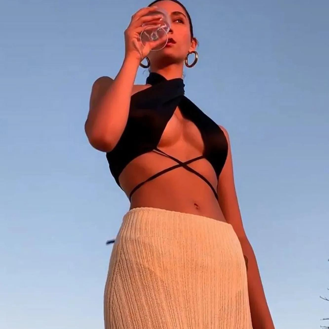 Criss-cross Halter Top