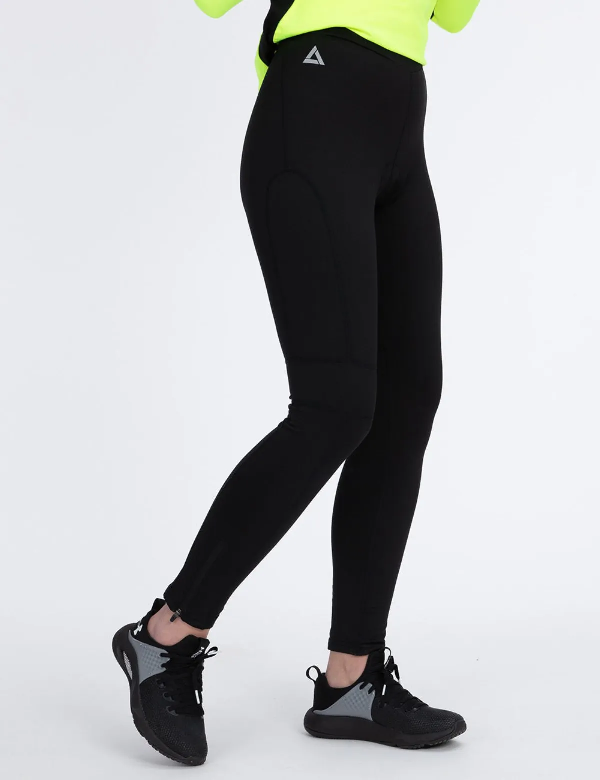Damen Thermo Fahrradhose Lang Schwarz