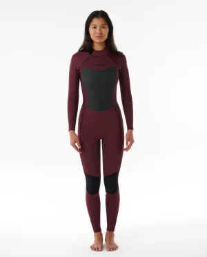 Dawn Patrol 4/3mm Back Zip Sublimed - Plum (2024)