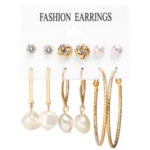 E1245 - Elegant Pearl Earring Set