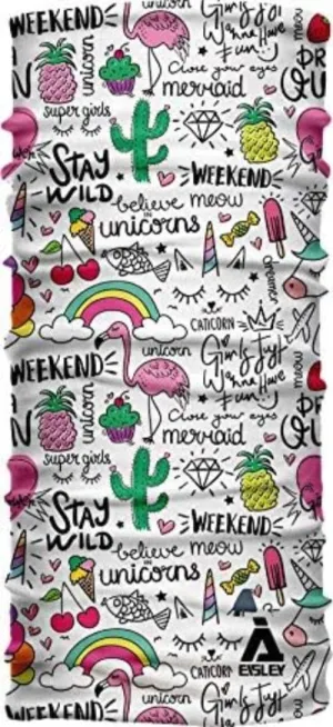 Eisley Unisex Children's Unicorn Kids_20511K_01 Bandana, White, 21 x 38 cm