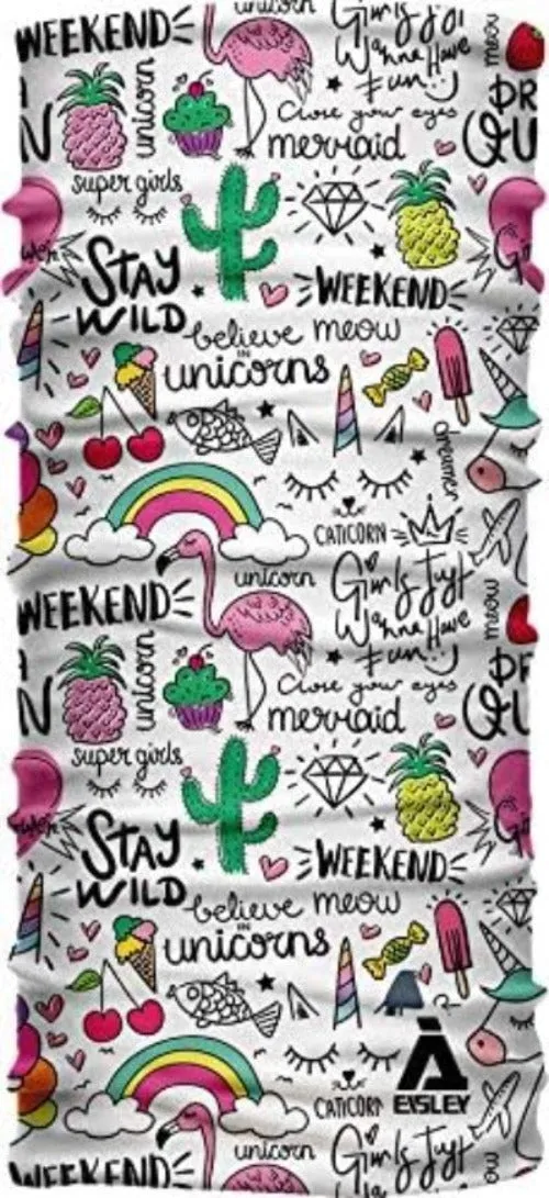Eisley Unisex Children's Unicorn Kids_20511K_01 Bandana, White, 21 x 38 cm