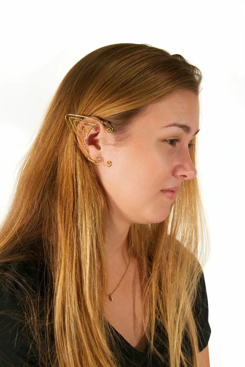 Elf Cuff Triangle Wire Wrap - Gold