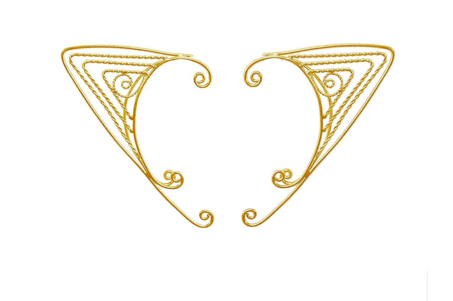 Elf Cuff Triangle Wire Wrap - Gold