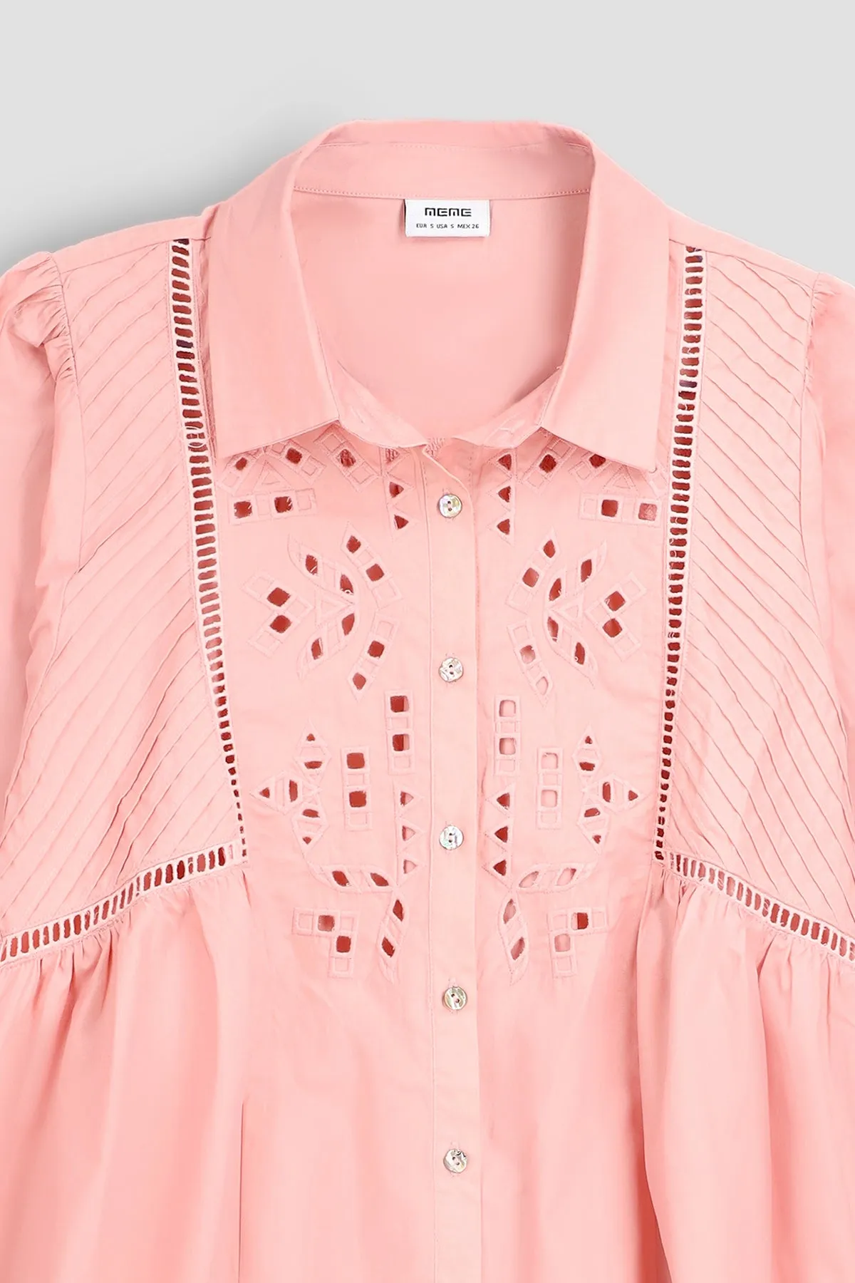 Embroidered Midi Dress For Women - LIGHT PINK