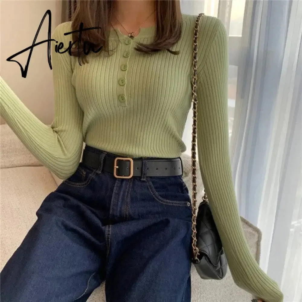 Fall Women Clothes Solid Slim Base Sweater Pull Femme Autumn Knitted Tops Female Pullovers Korean Style Women's Blouse