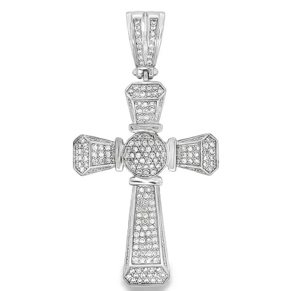 Fashion Cross CZ Iced Out Pendant