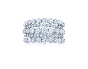 Five Row Ring with Diamonds
