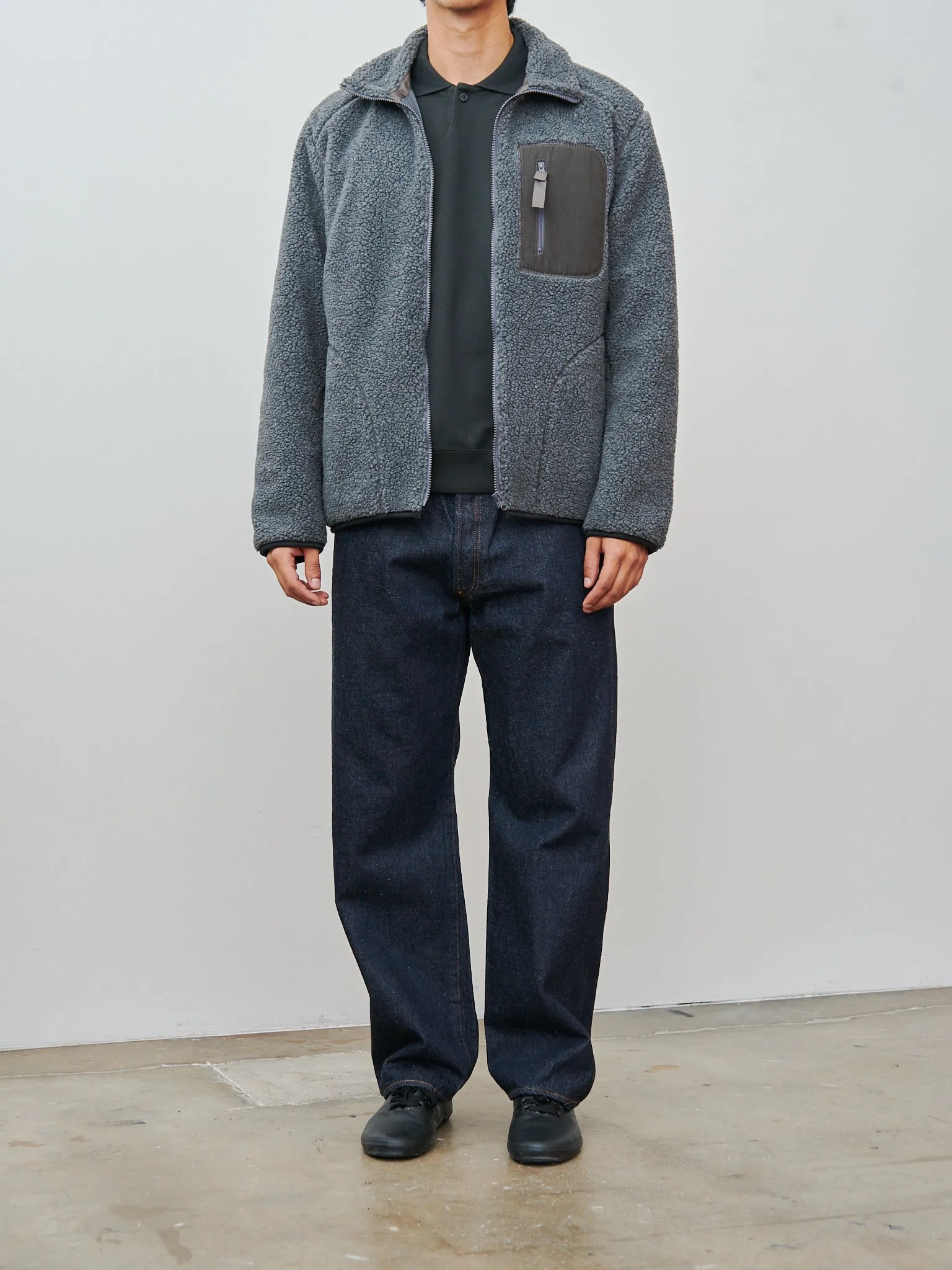 Fleece Blouson - Charcoal