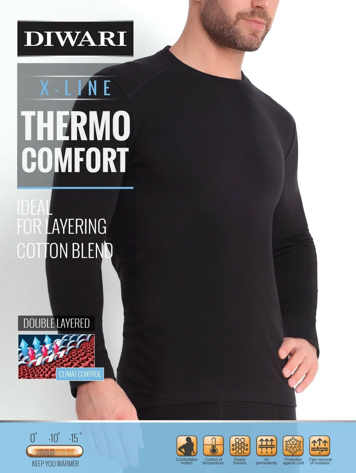 Funktionsunterhemd Herrenunterhemd Thermo-Skiunterhemd