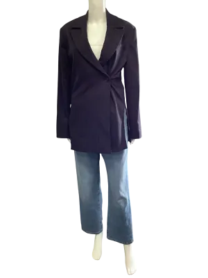 Ganni Blazer Double Breasted Stripe Print Size: US/4 EU/34