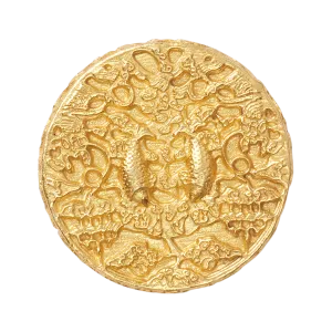Happy Fish Gold Button Large