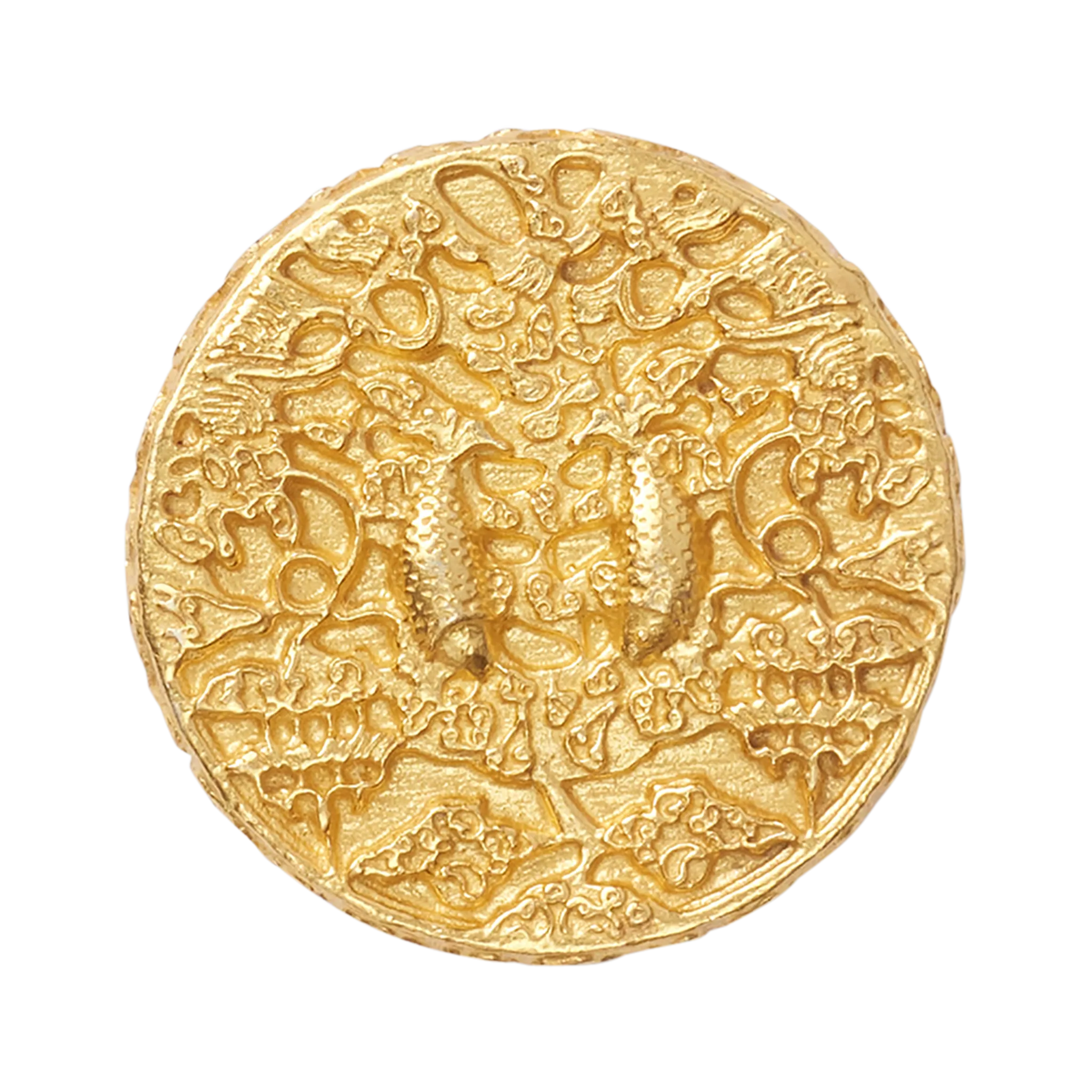 Happy Fish Gold Button Large