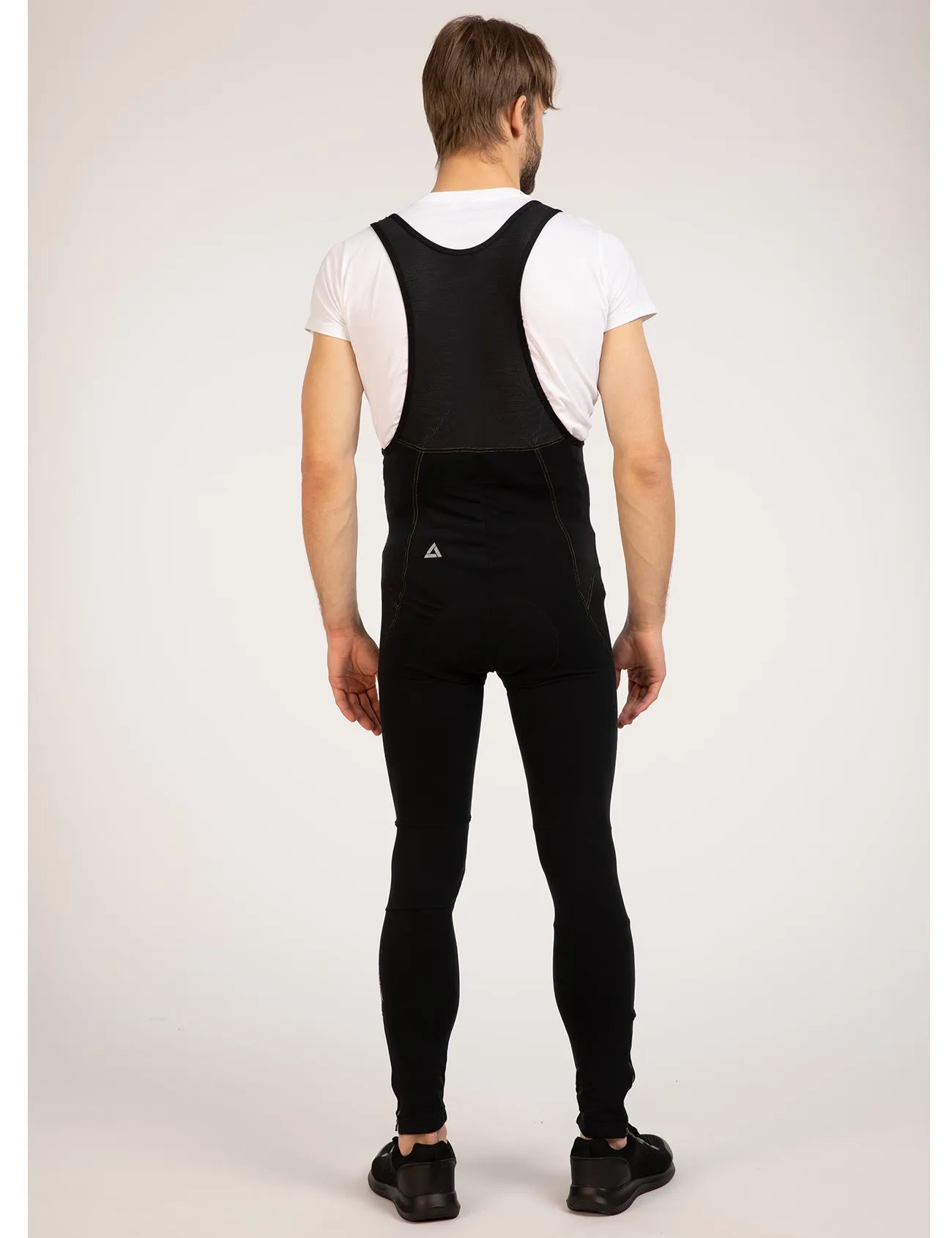 Herren Thermo Fahrradhose Lang Trägerhose Comfort Line Schwarz-Silber Setprodukt