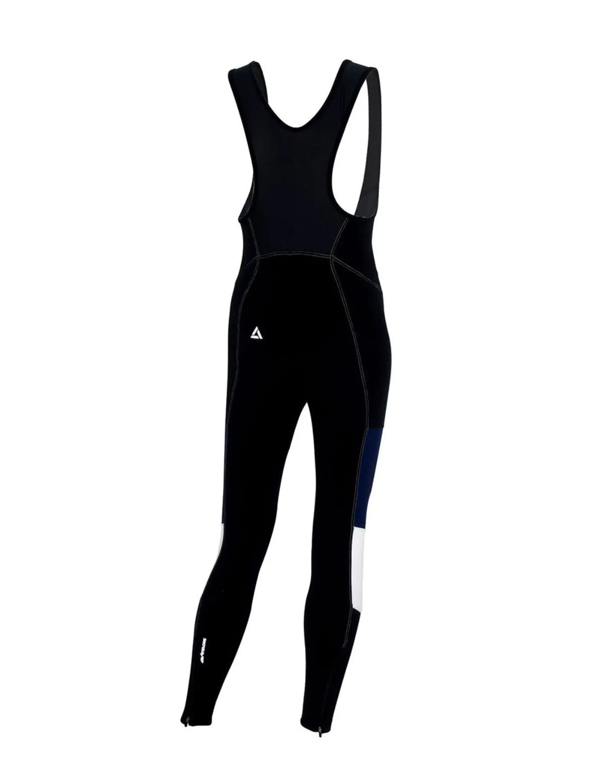 Herren Thermo Fahrradhose Lang Trägerhose Pro Line Schwarz Blau  Weiss