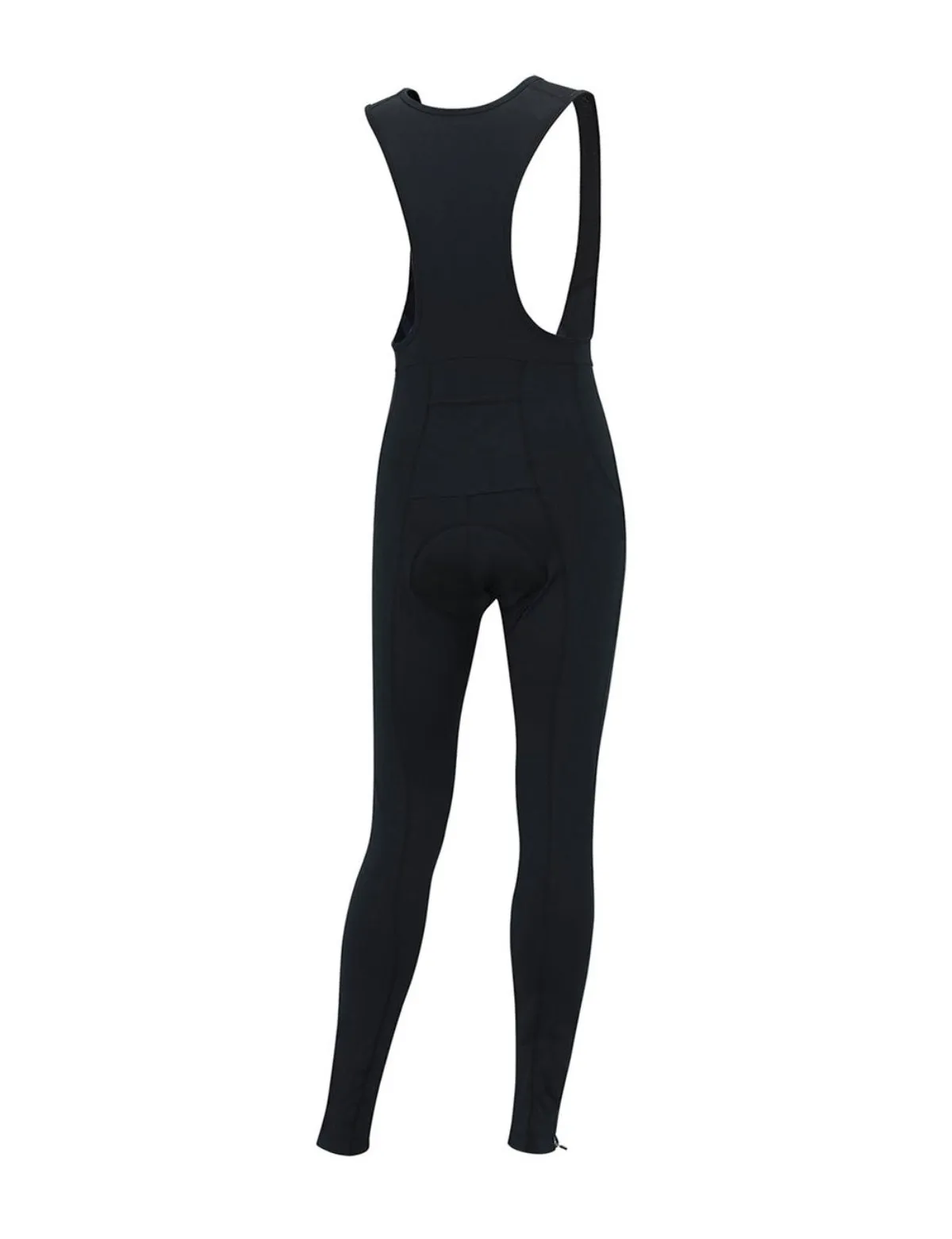 Herren Thermo Fahrradhose Lang Trägerhose Pro Schwarz