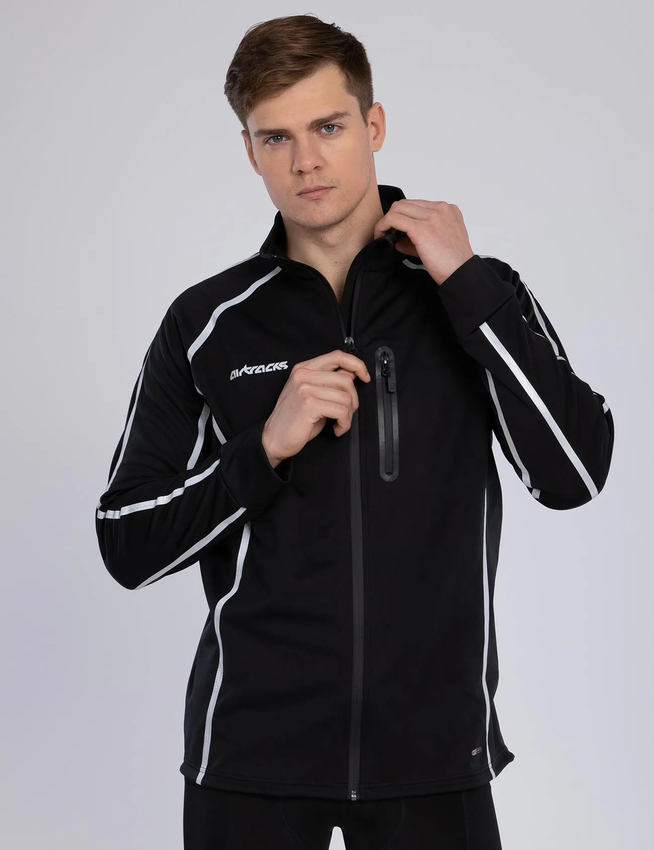 Herren Thermo Fahrradjacke / Laufjacke Air Tech II Schwarz Setprodukt