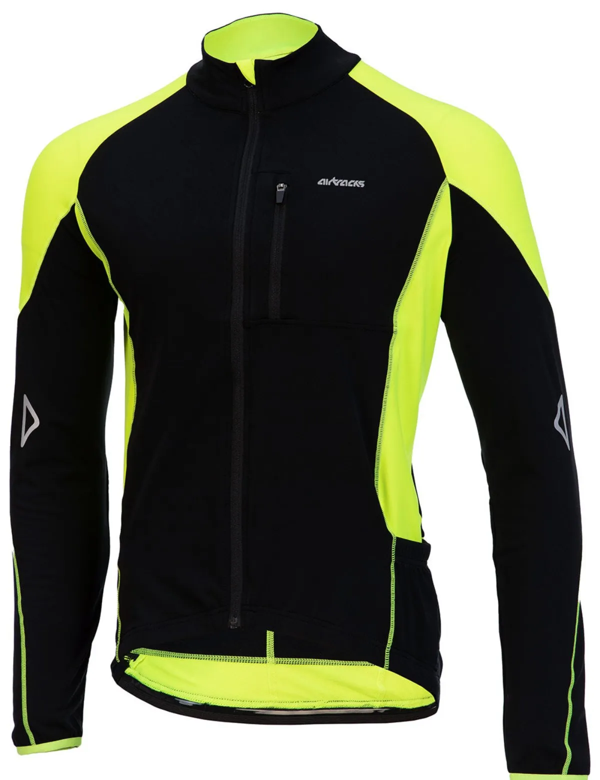 Herren Thermo Fahrradtrikot Pro-T Schwarz-Neon