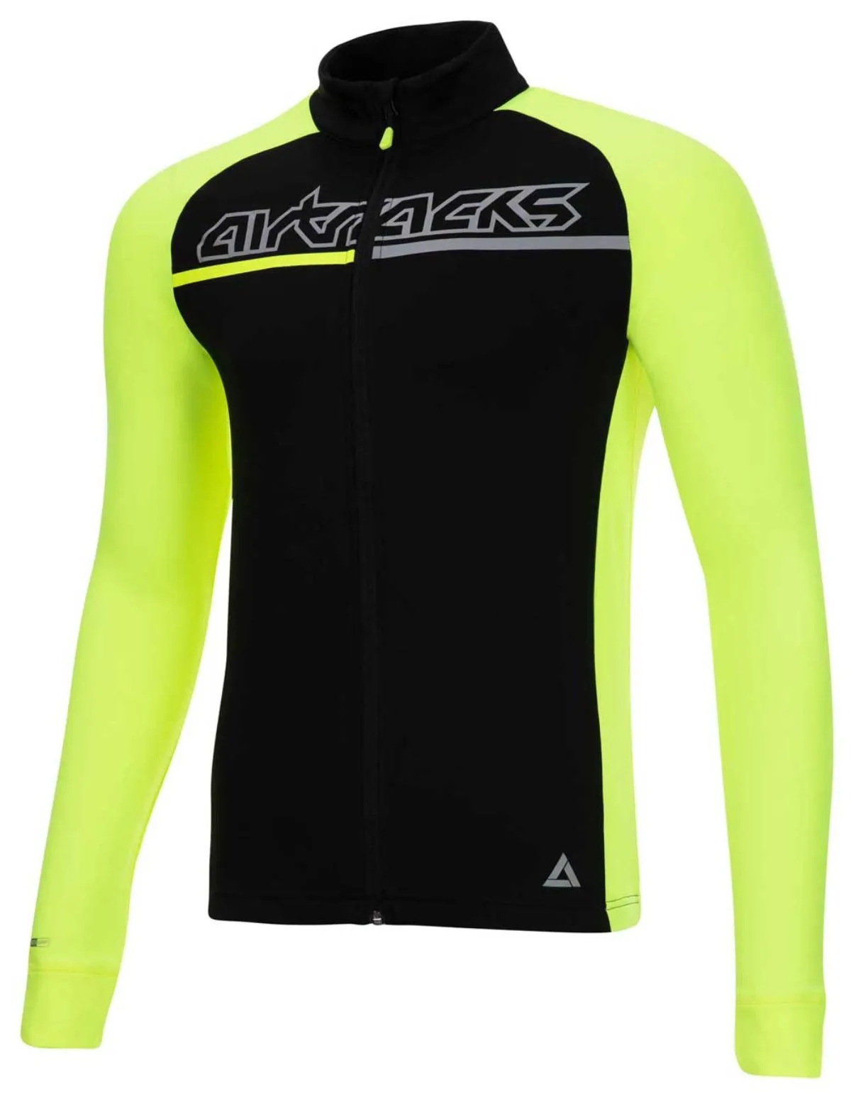 Herren Thermo Langarmtrikot Pro Team Neon-Schwarz