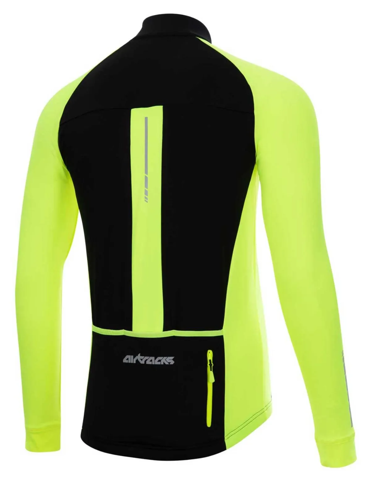 Herren Thermo Langarmtrikot Pro Team Neon-Schwarz