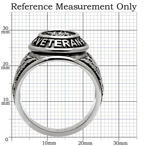 High polished (no plating) Stainless Steel Ring with Epoxy in Jet for Women Style TK414704