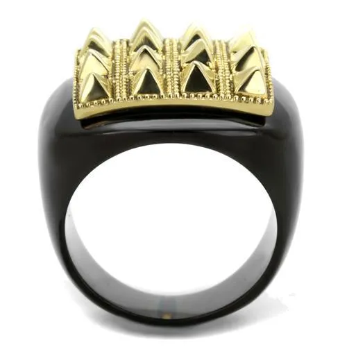 Ion Plating Stainless Steel Ring TK1842 for Women Style Gold 