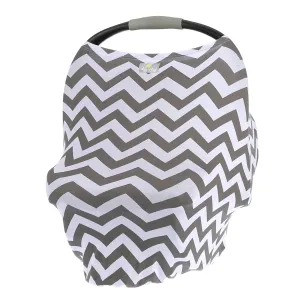 Itzy Ritzy Mom Boss Multi-Use Cover - Grey Chevron