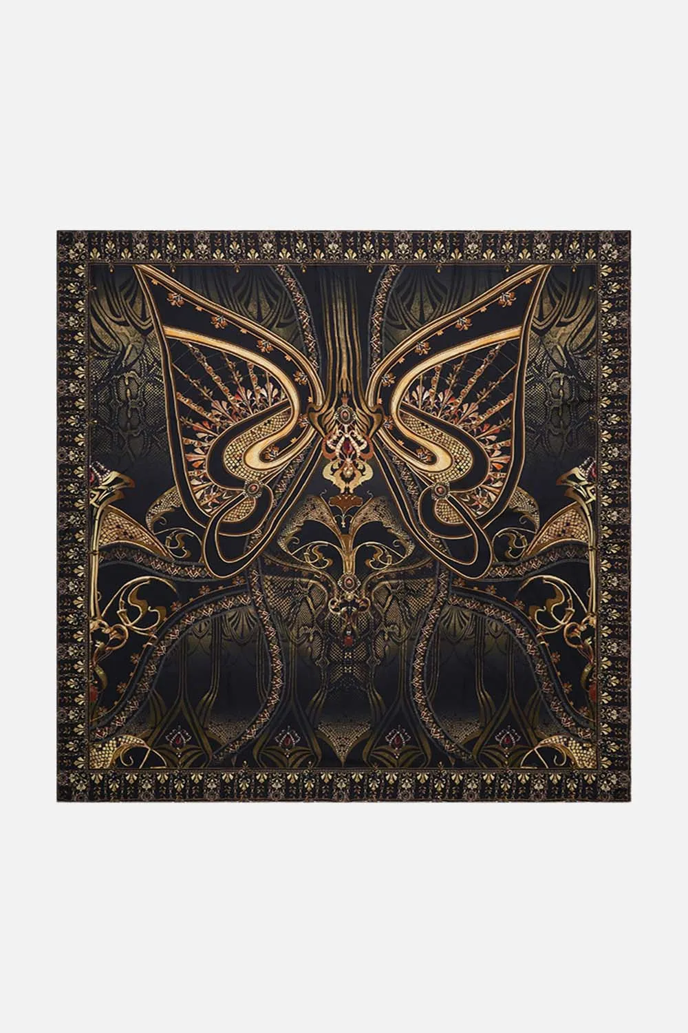 LARGE SQUARE SCARF NOUVEAU NOIR
