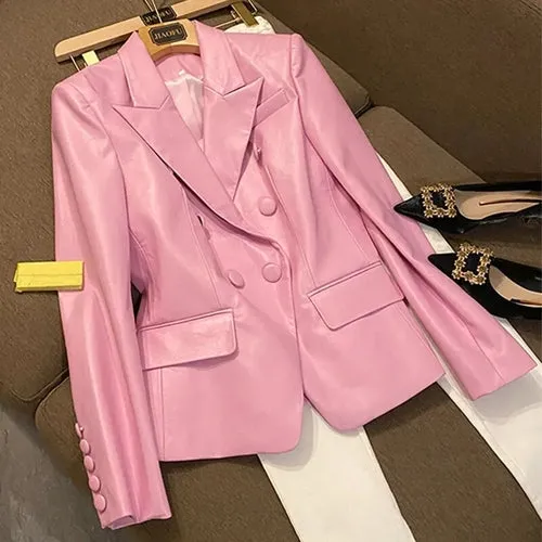 Lautaro In Style Pleather Blazer