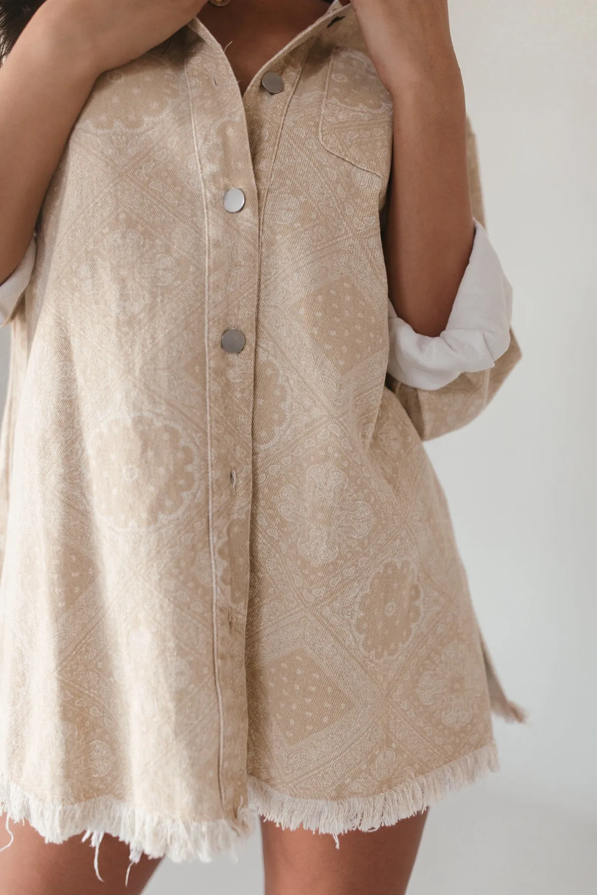 Lia Bandana Print Shacket