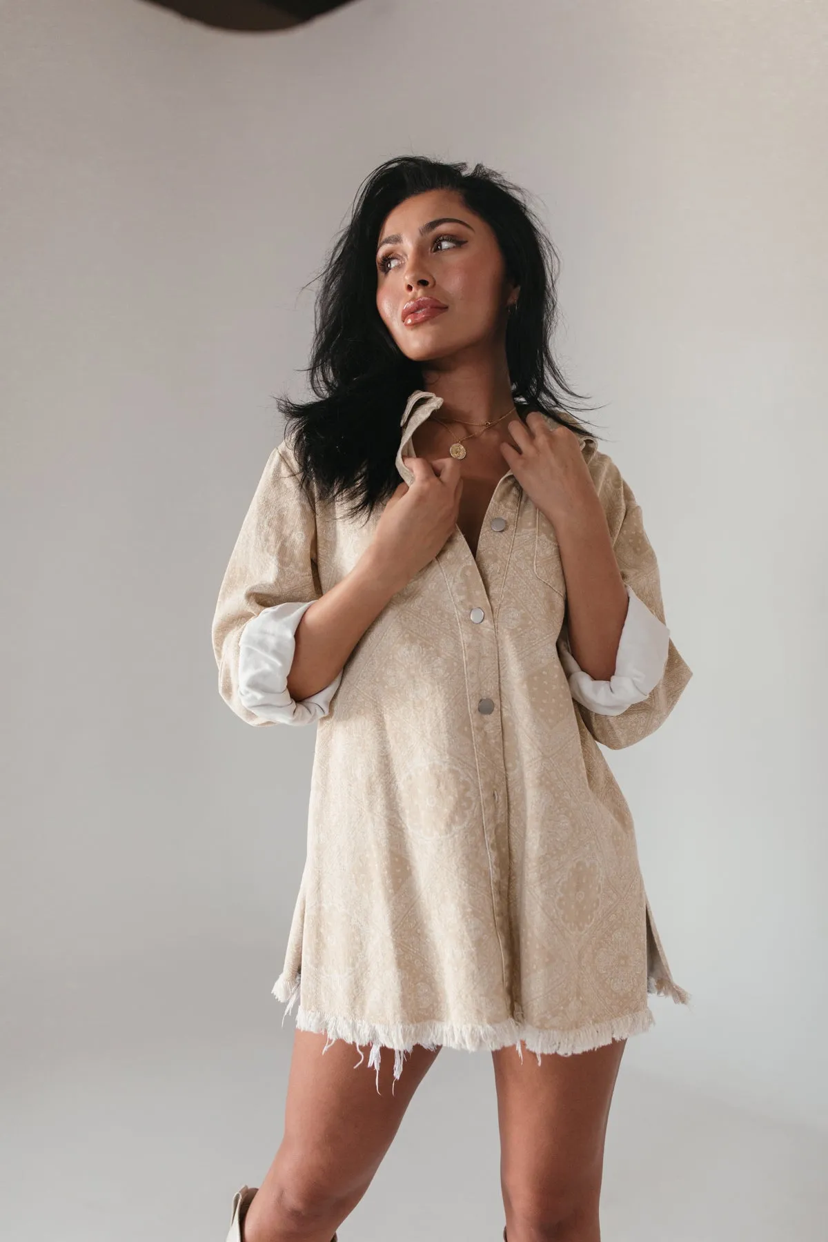 Lia Bandana Print Shacket