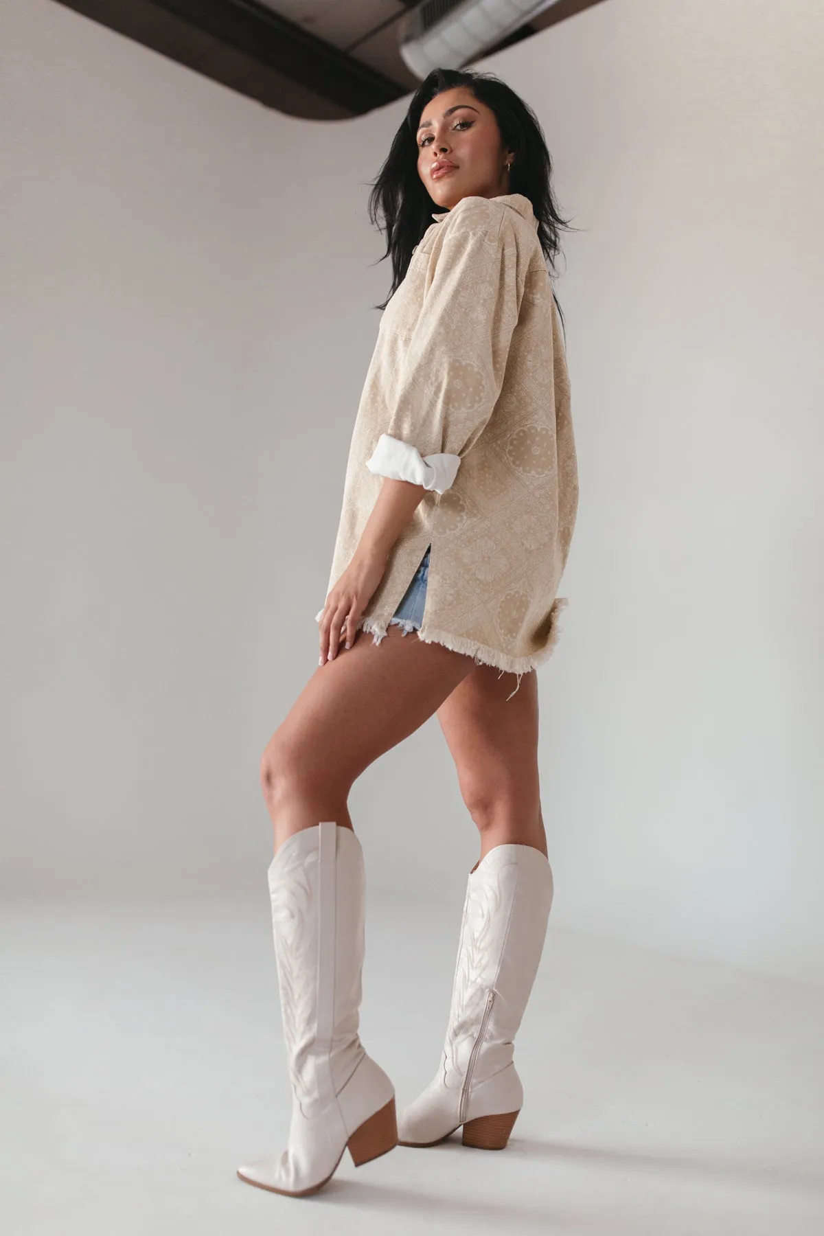Lia Bandana Print Shacket