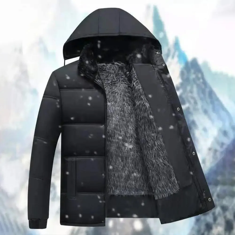 Men's Luxurious Puffer Jacket with Hood and Fleece Lining | Ideal for Autumn/Winter
