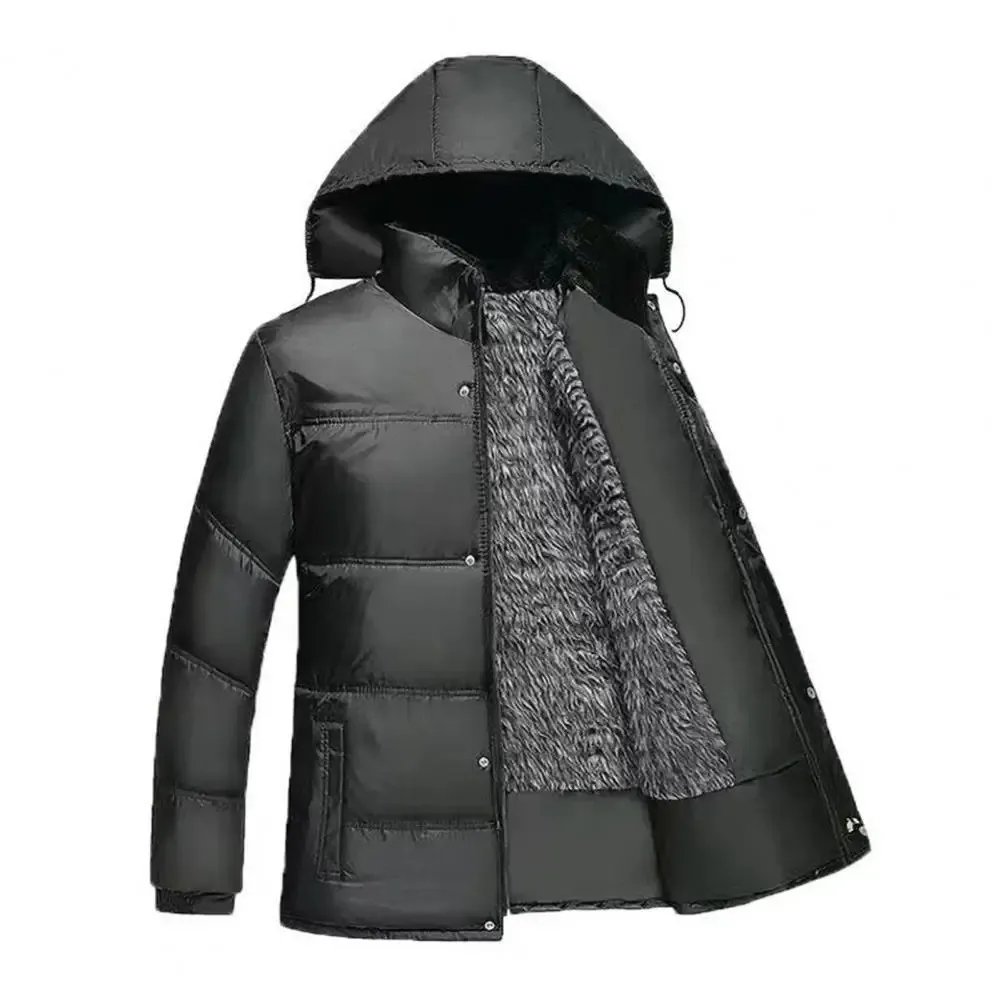 Men's Luxurious Puffer Jacket with Hood and Fleece Lining | Ideal for Autumn/Winter
