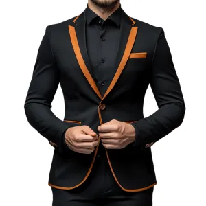 Men's Retro Casual Simple Street Colorblock Blazer 19900316TO