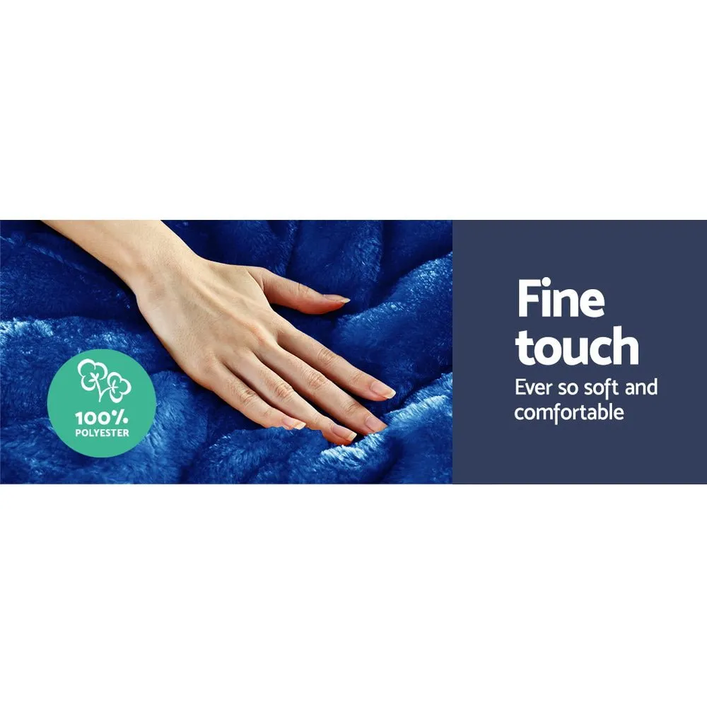 Mink Quilt Comforter Queen Size Navy