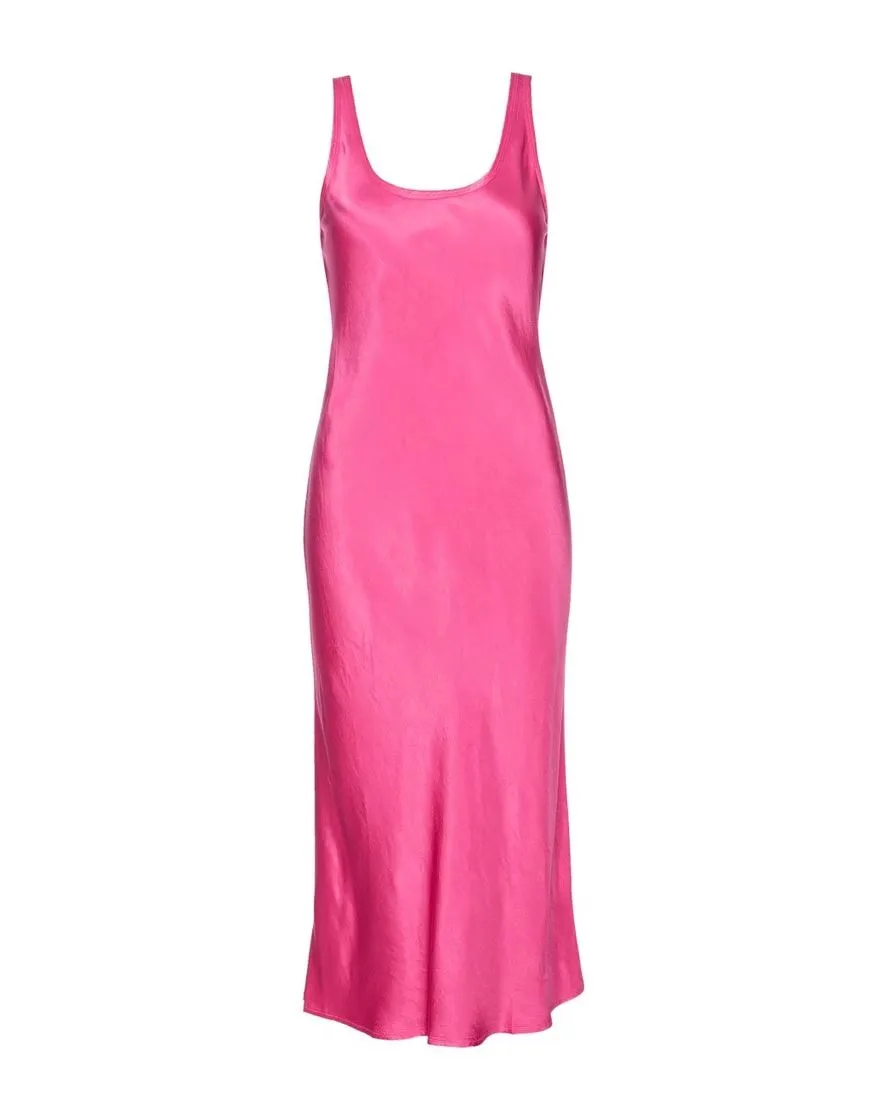 Nation Samantha Bias Cut Tank Dress - Bubblegum