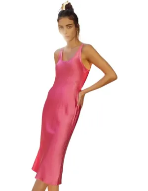 Nation Samantha Bias Cut Tank Dress - Bubblegum