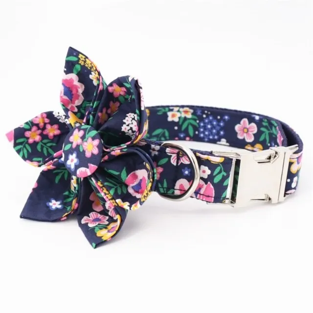 Night Love Dog Collar and Leash Set | Personalized ID Collars