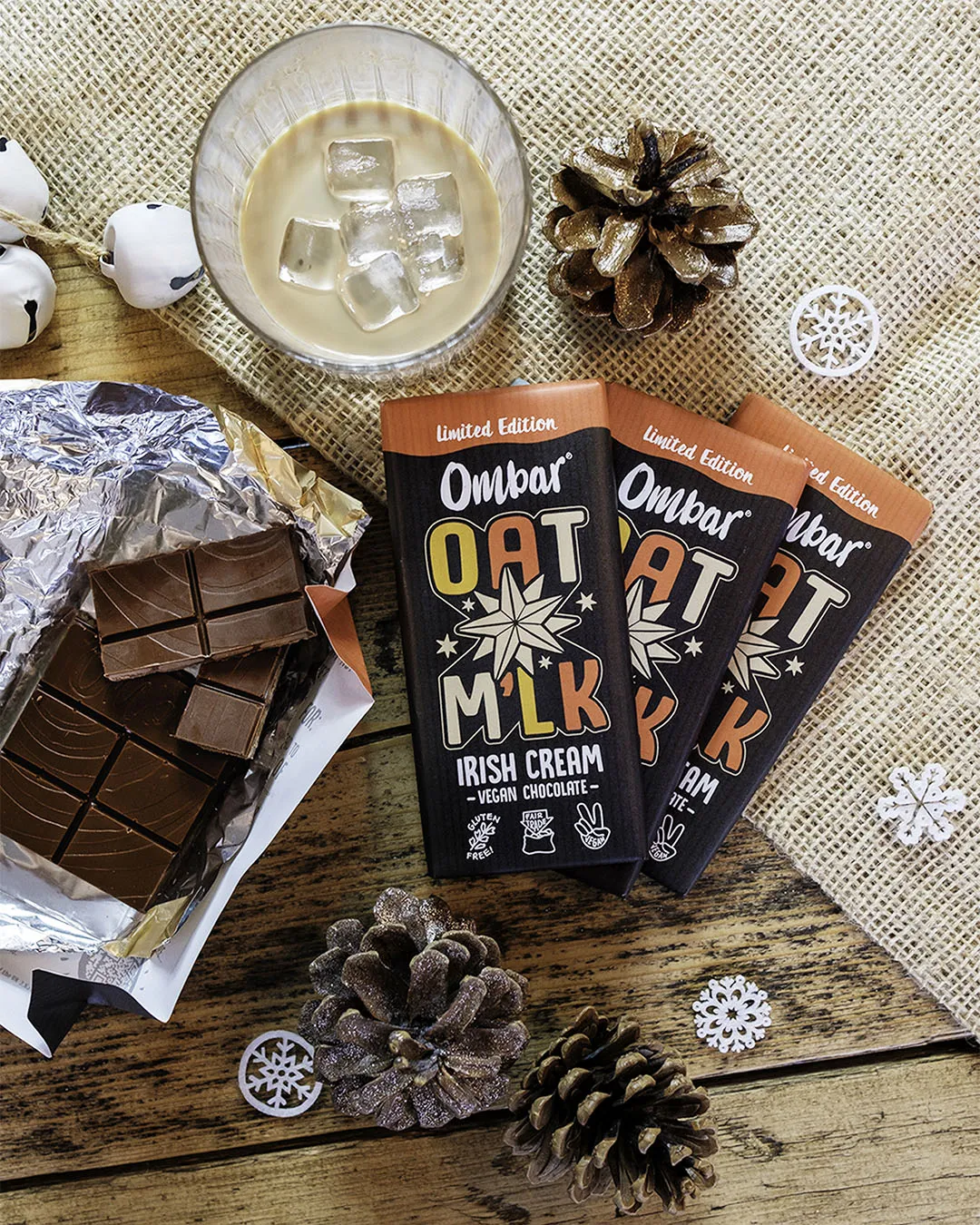 Ombar Oat M'lk Irish Cream chocolate bar 70g