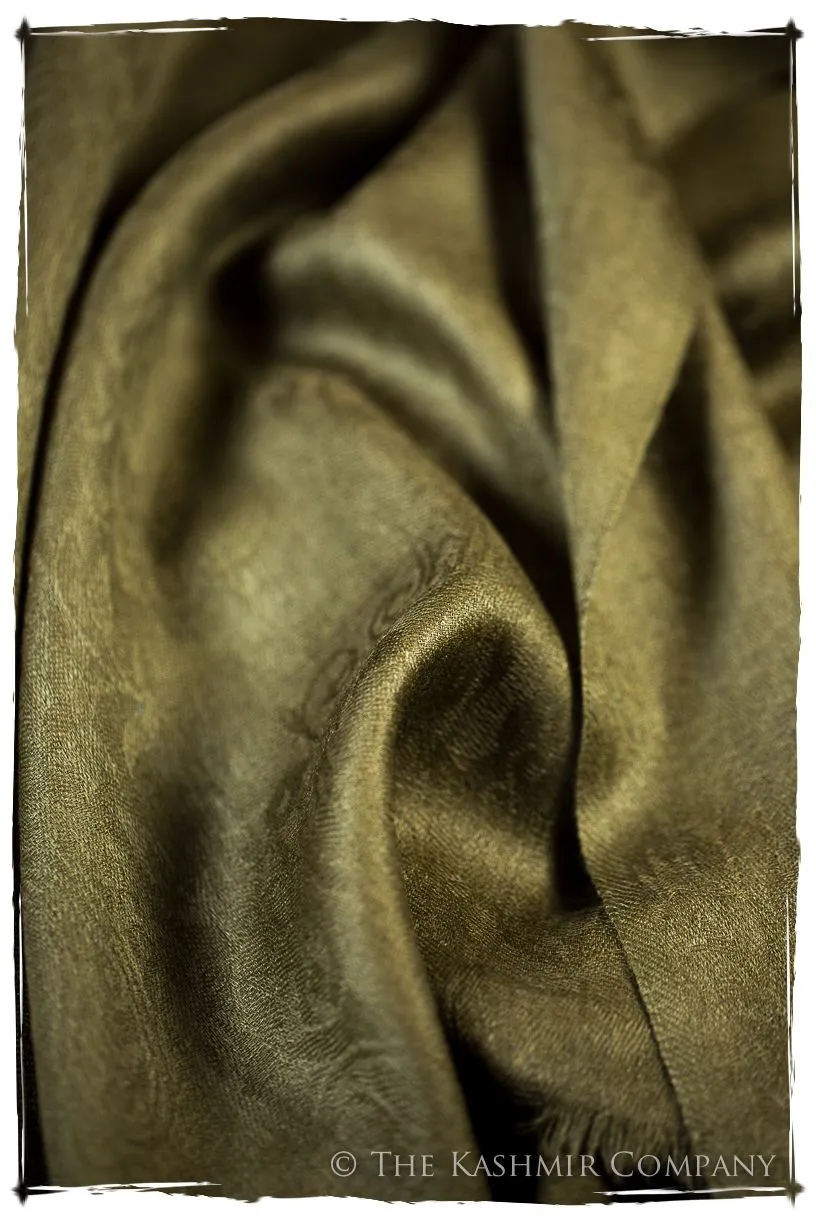 Organic Henna Paisley Kashmir Wool Scarf