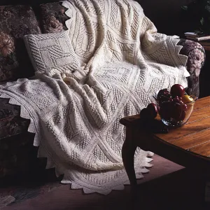 Patons Knit Trellis Squares Pillow