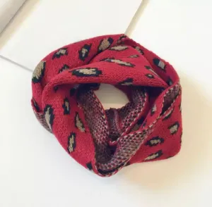 Red Leopard Infinity Scarf