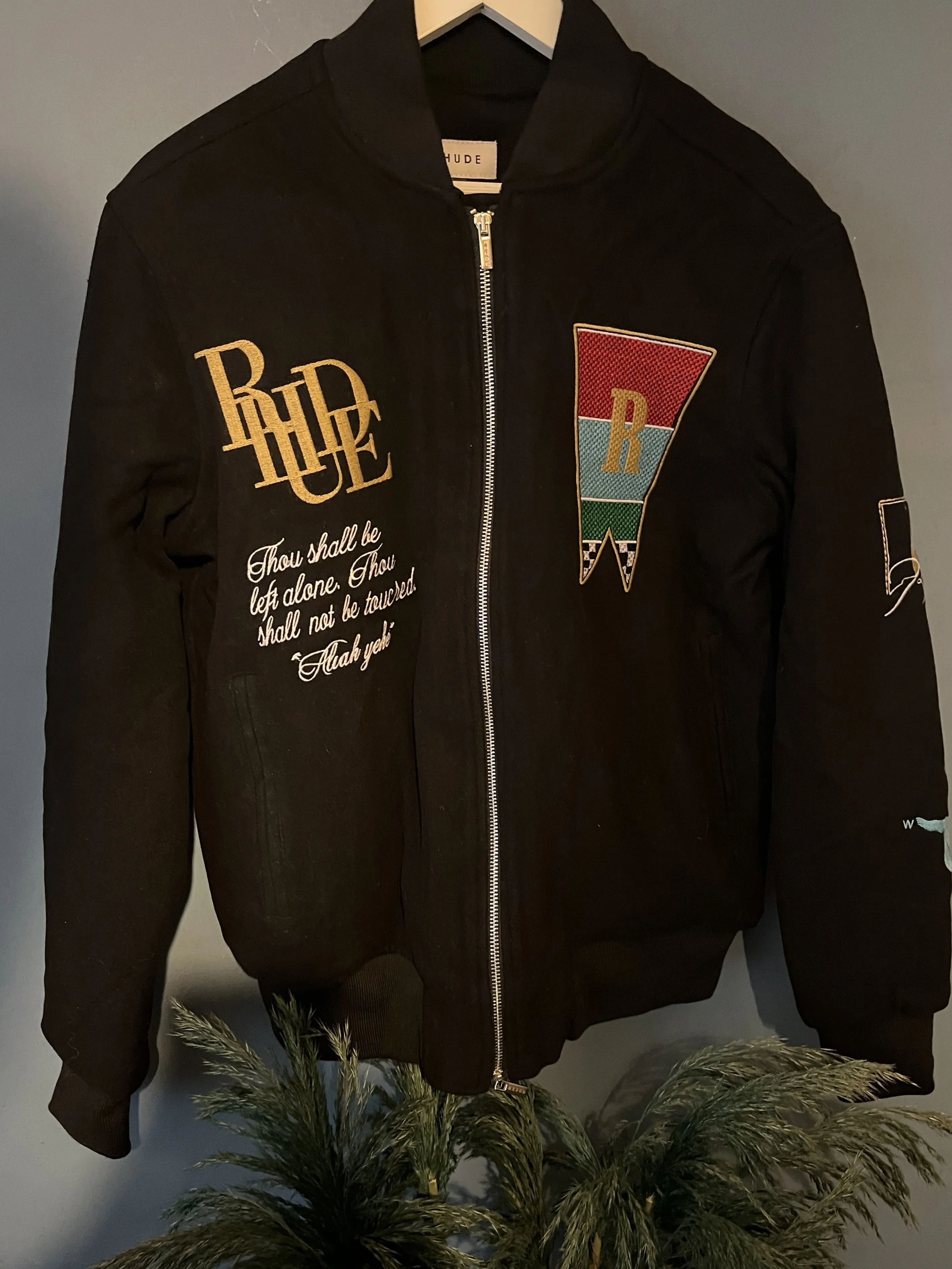 Rhude "Sambac" Bomber Jacket styled in Black for Fall&Winter 2024