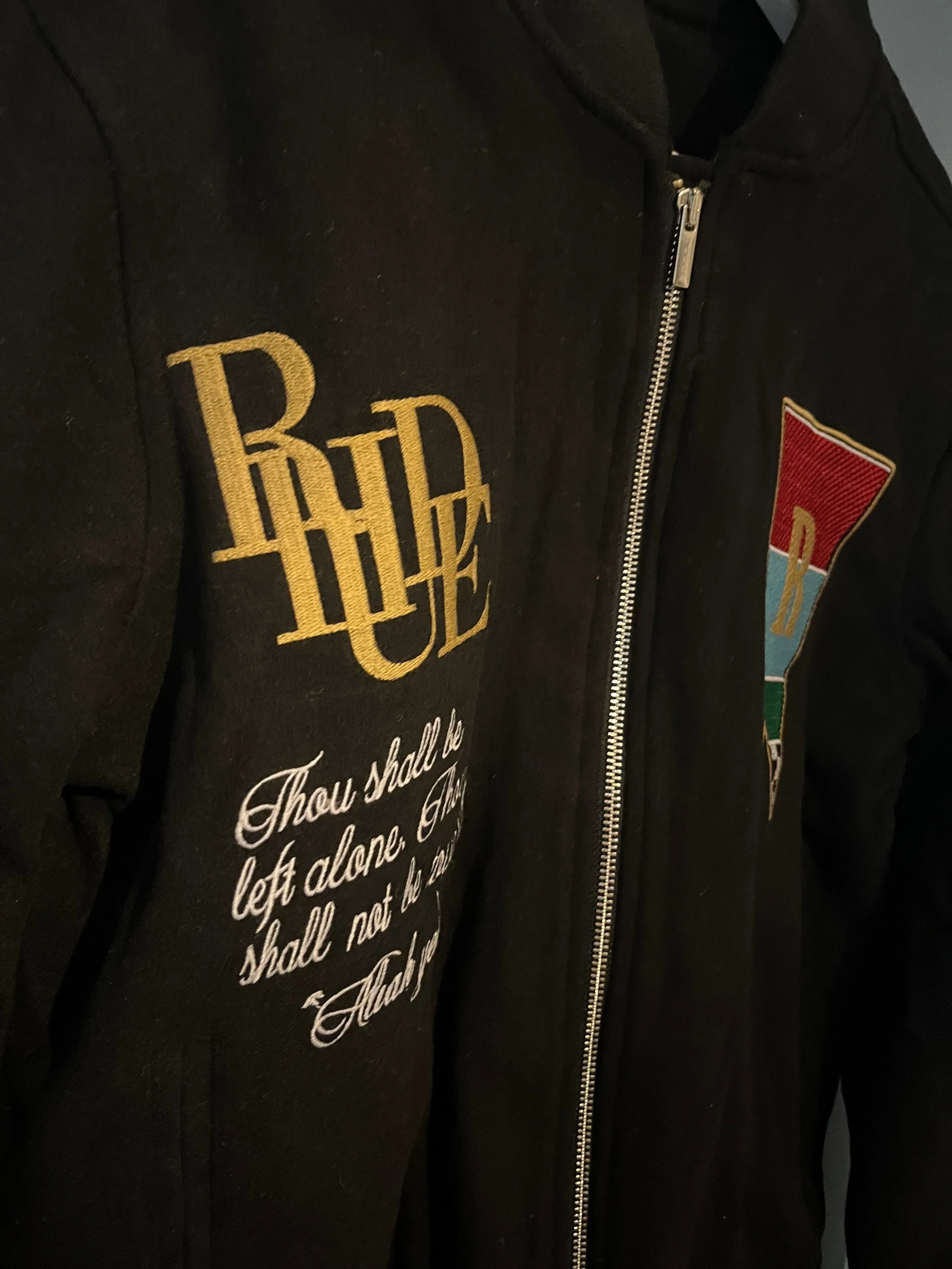 Rhude "Sambac" Bomber Jacket styled in Black for Fall&Winter 2024