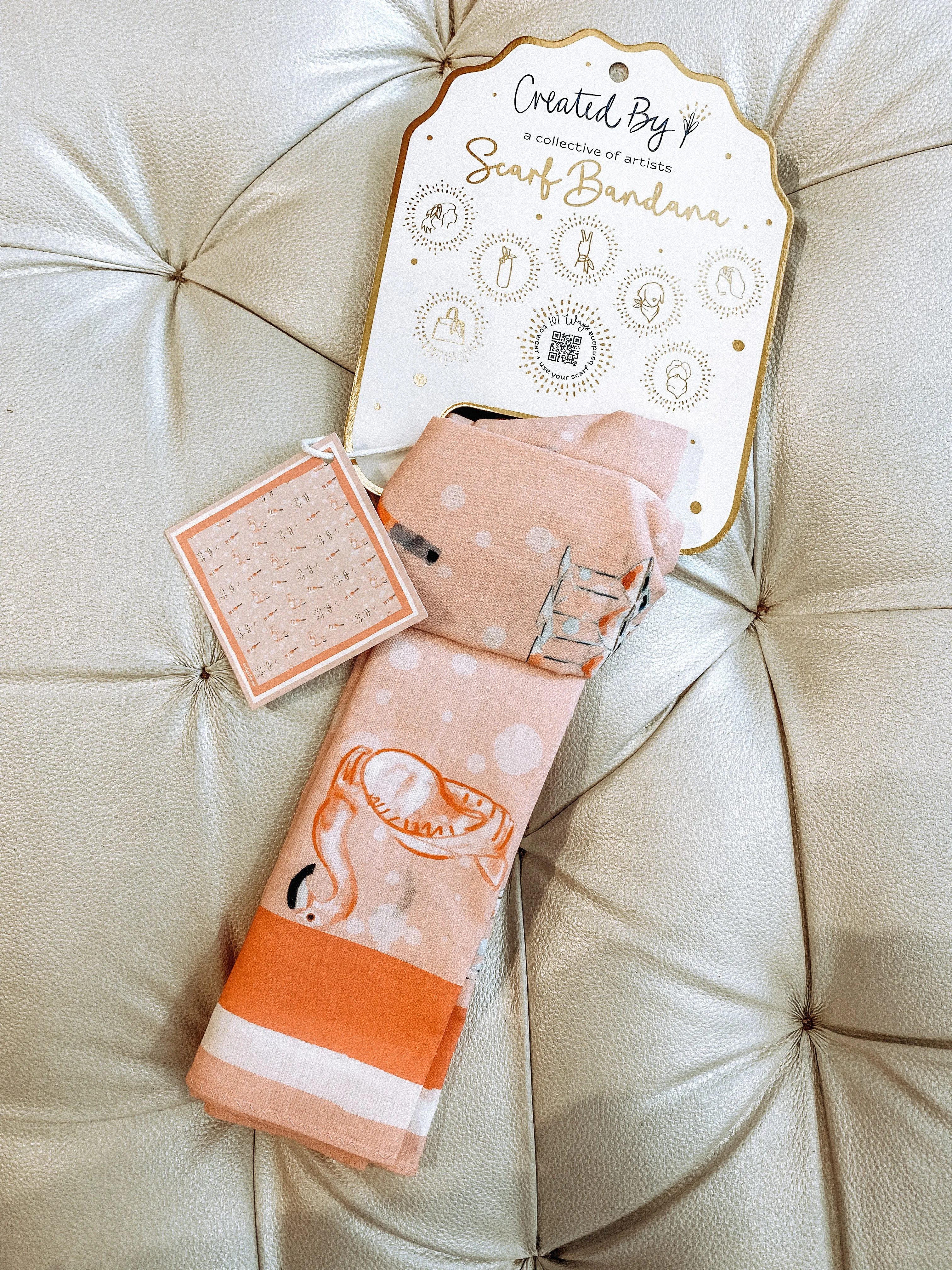 Rose Pool Party Bandana Scarf