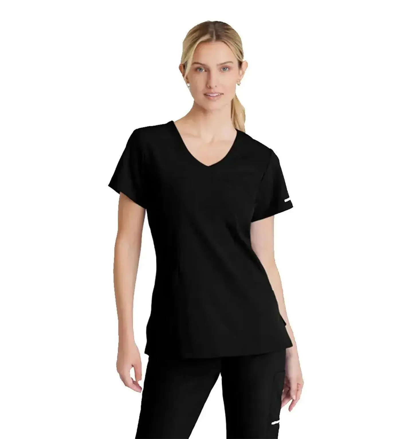 SKECHERS™ by Barco Reliance 3-Pocket Crossover V-Neck Scrub Top-Plus