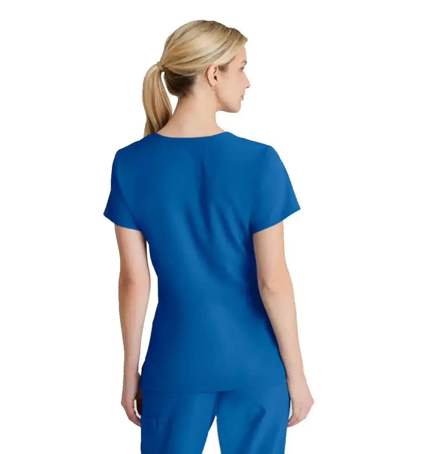 SKECHERS™ by Barco Reliance 3-Pocket Crossover V-Neck Scrub Top-Plus