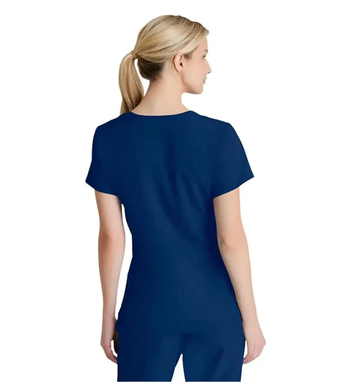 SKECHERS™ by Barco Reliance 3-Pocket Crossover V-Neck Scrub Top-Plus