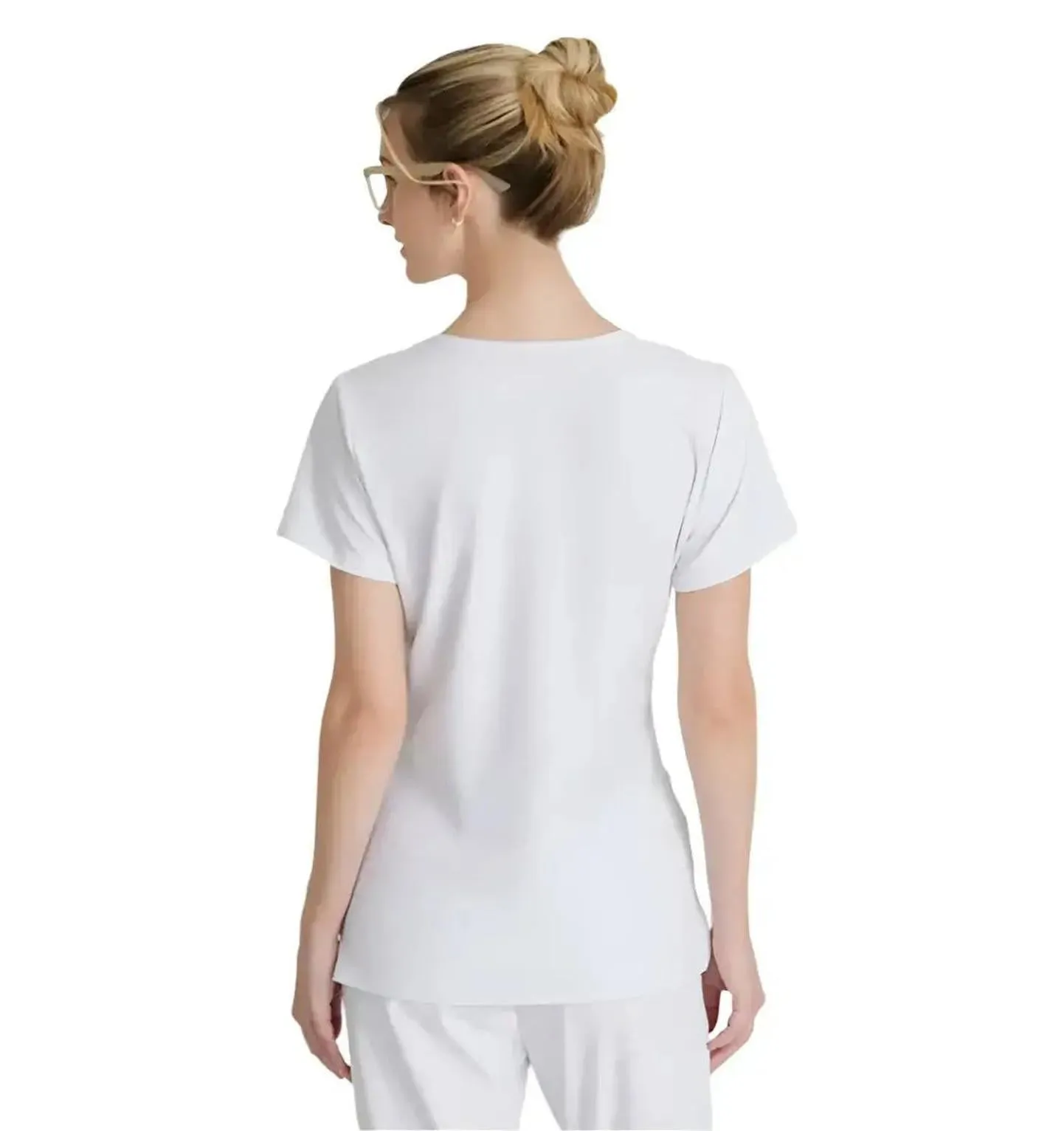 SKECHERS™ by Barco Reliance 3-Pocket Crossover V-Neck Scrub Top-Plus
